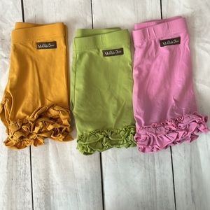 3 pair Matilda Jane Ruffle shorts